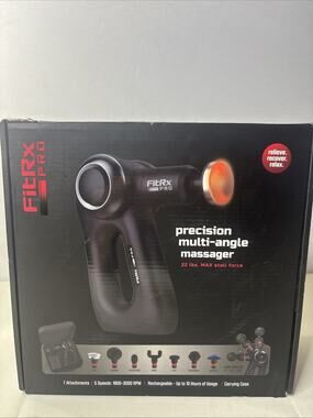 FitRx Pro Precision Multi-Angle Massage Gun Handheld Percussion Massager NIB